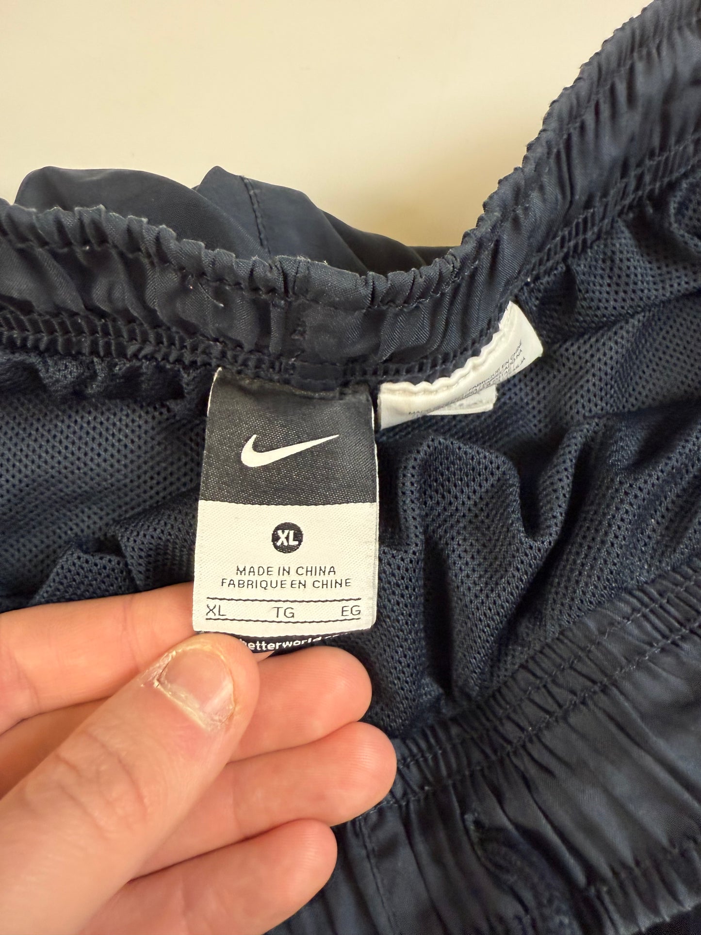 Nike baggy mini swoosh track pants (XL)