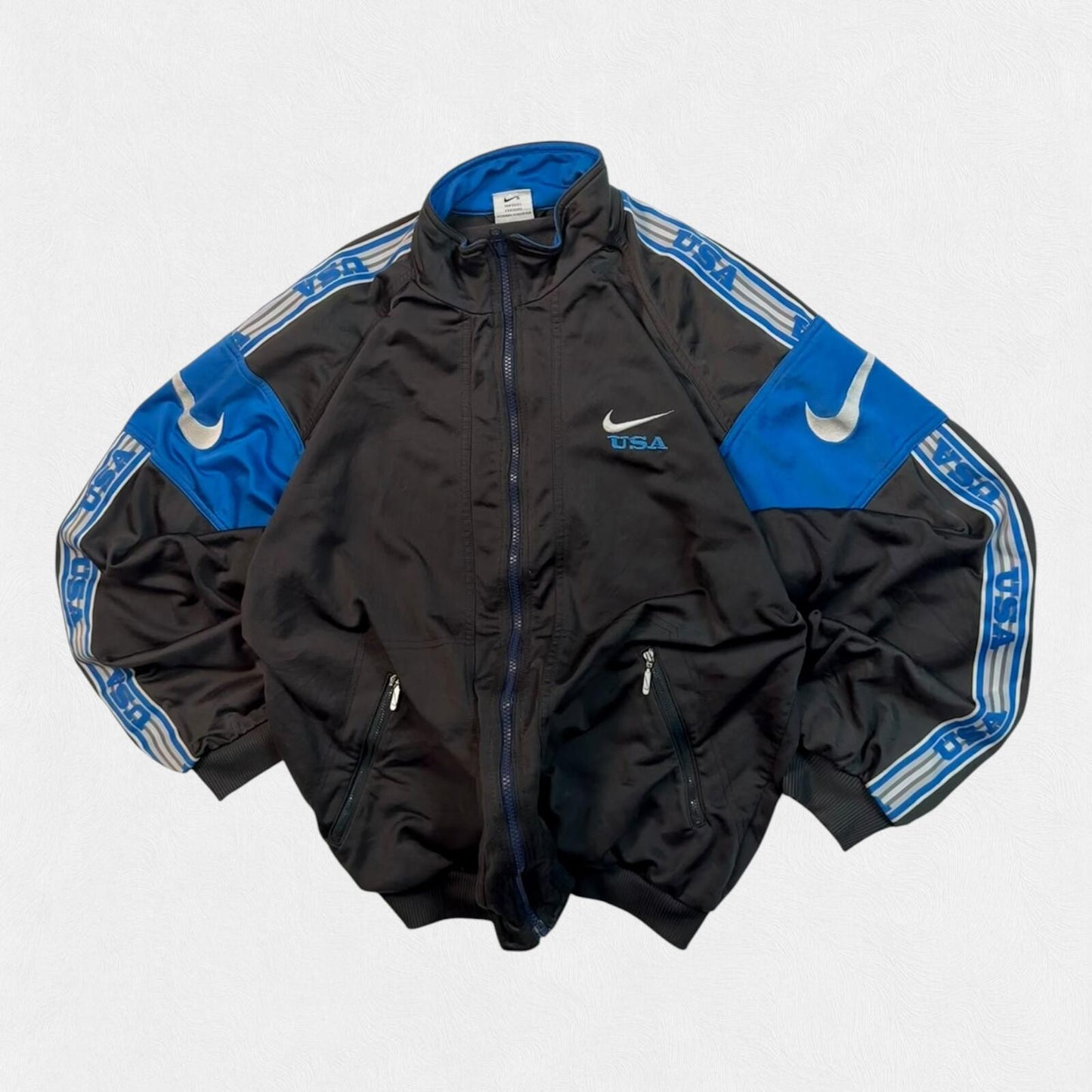 Vintage 90s Nike USA side stripe track top (L)