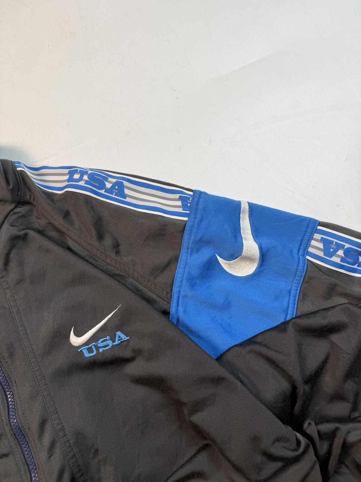 Vintage 90s Nike USA side stripe track top (L)