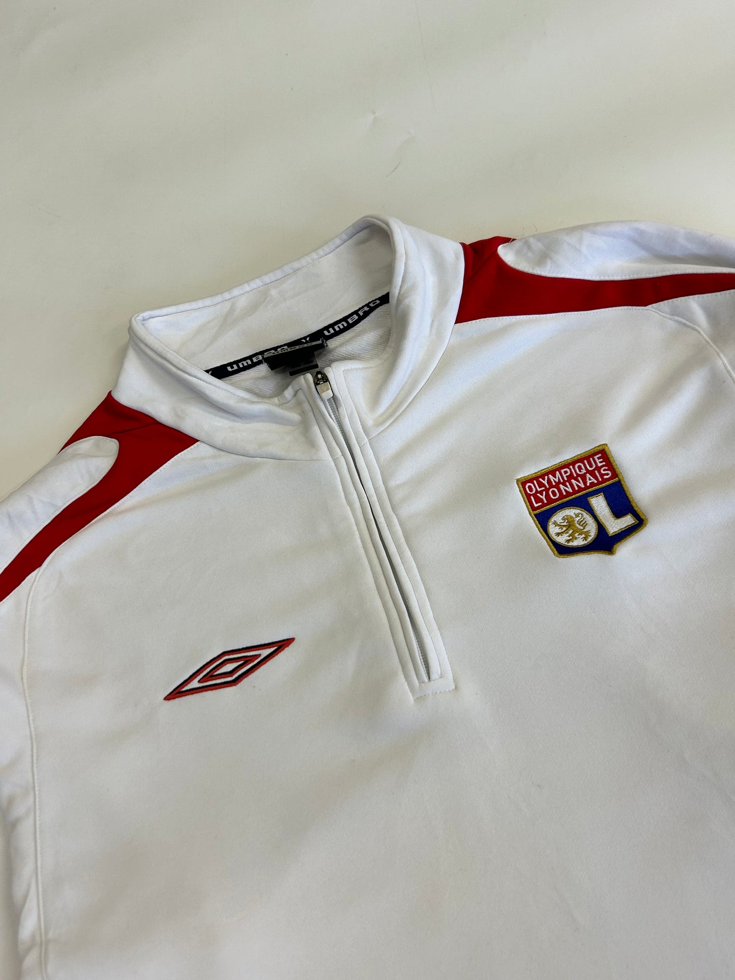 Vintage Olympique Lyonnais Lyon Umbro quarter zip sweatshirt (XL)