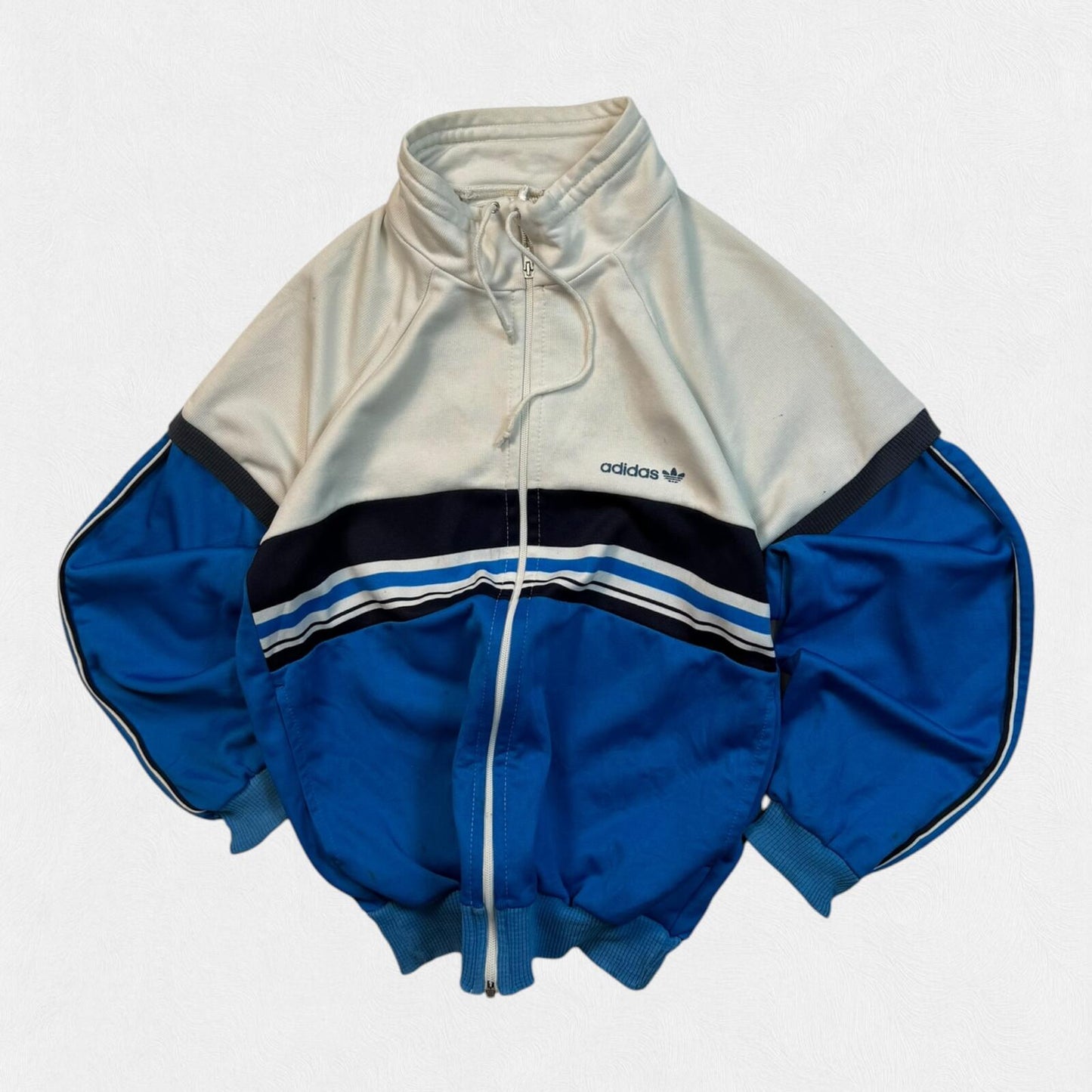 Vintage 70s adidas originals colour block track top (S)