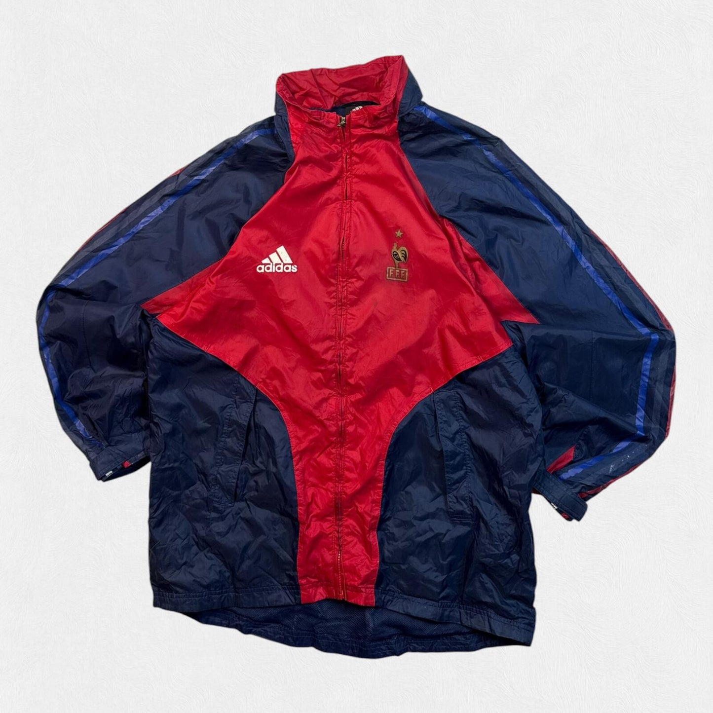 Vintage France 2002-04 Adidas football rain jacket (S)