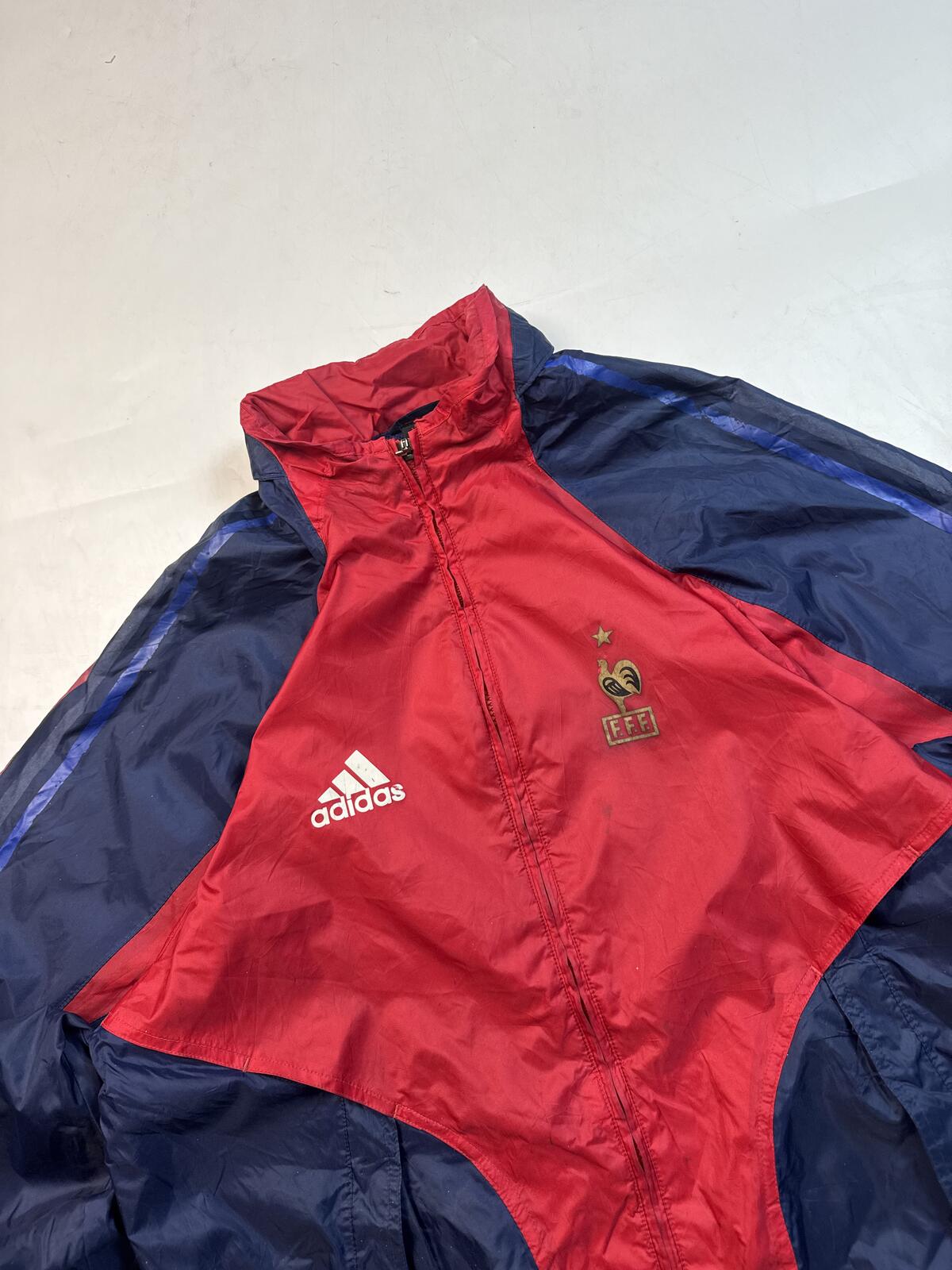 Vintage France 2002-04 Adidas football rain jacket (S)