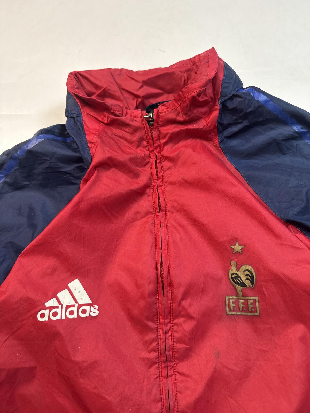 Vintage France 2002-04 Adidas football rain jacket (S)