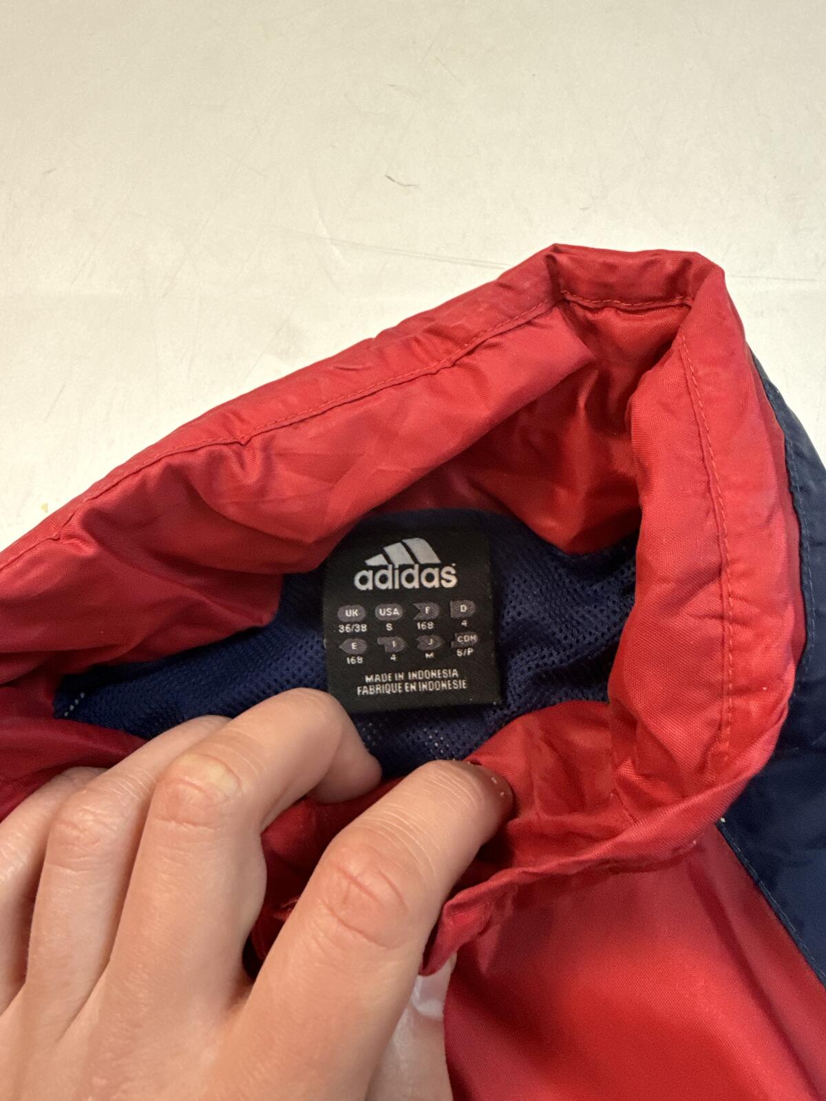 Vintage France 2002-04 Adidas football rain jacket (S)