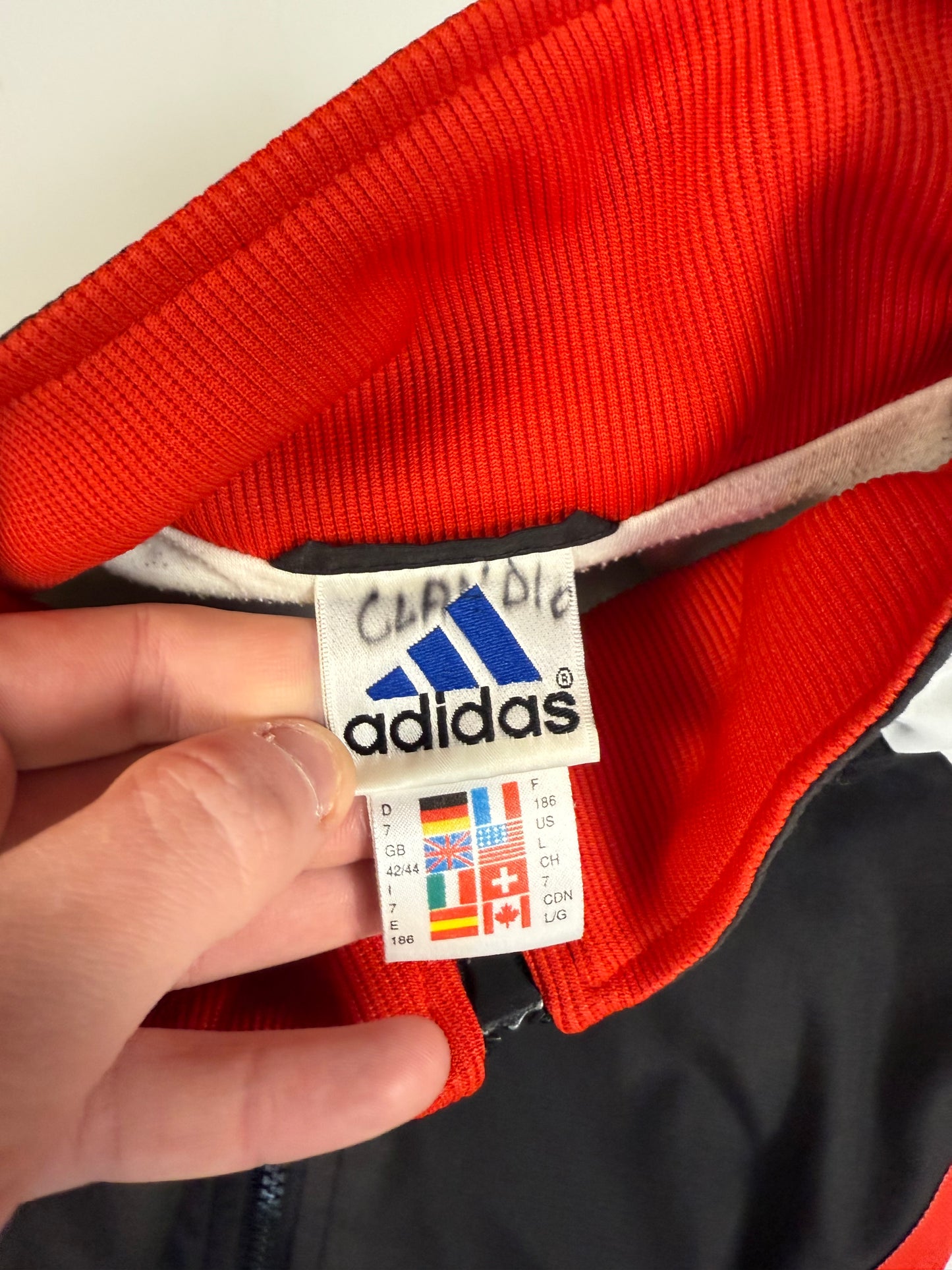 Vintage 90s Adidas track jacket (L)