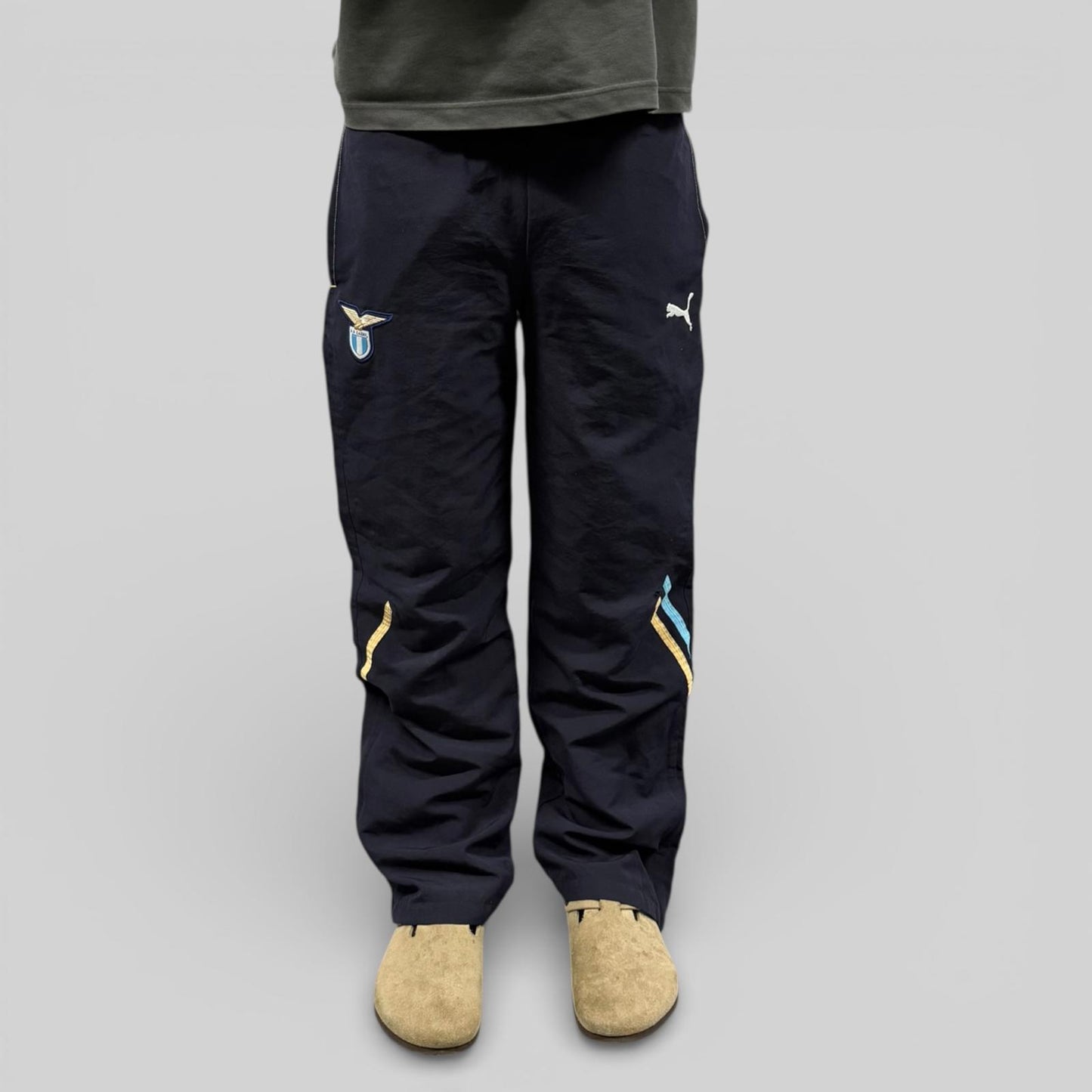 Vintage Lazio 2004-05 Puma football baggy track pants (S)