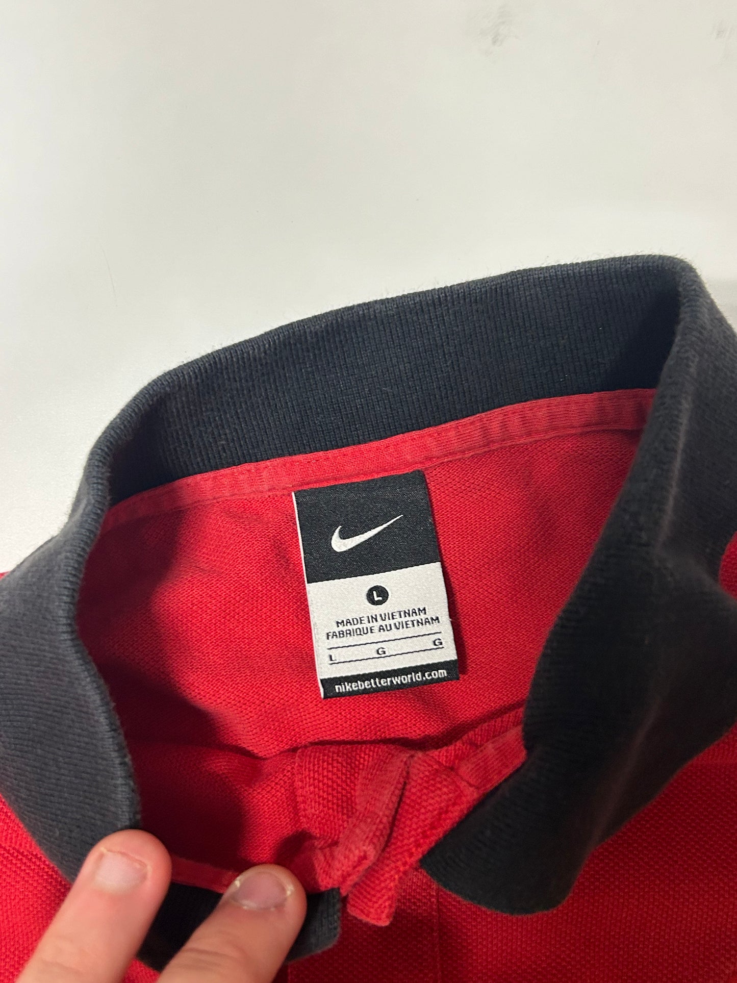 Manchester united Nike football polo shirt (L)