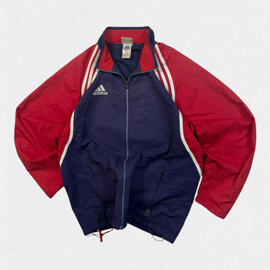 Vintage 90s Adidas colour block track jacket (L)