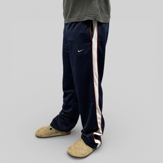 Vintage Nike side stripe baggy track pants (L)