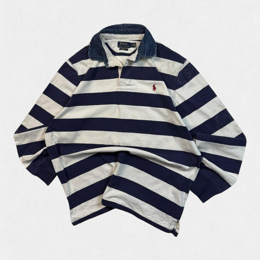Polo Ralph Lauren striped rugby polo shirt (L)