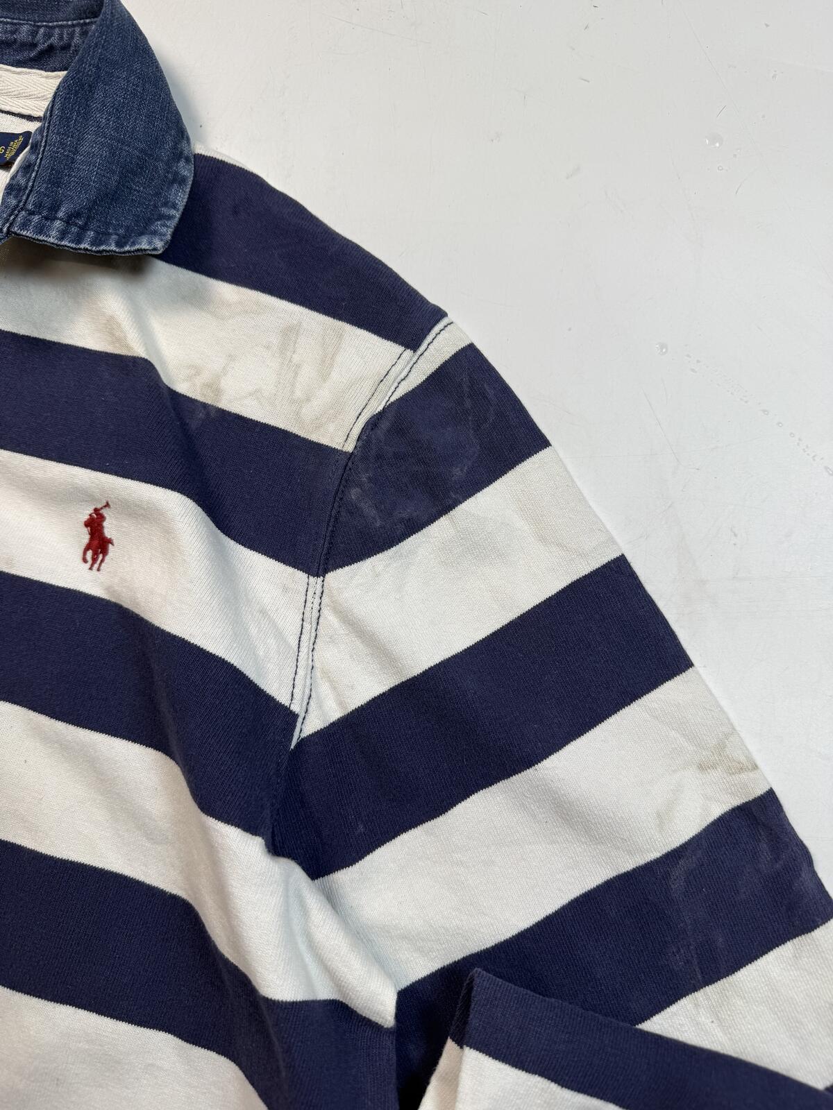 Polo Ralph Lauren striped rugby polo shirt (L)