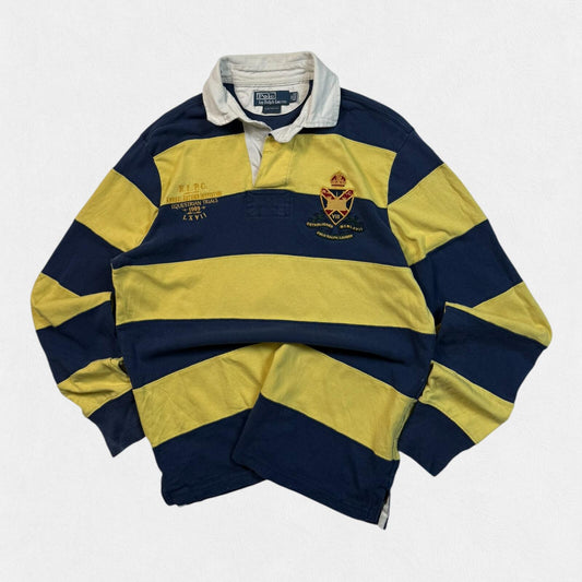 Vintage Polo Ralph Lauren striped rugby polo shirt (M)
