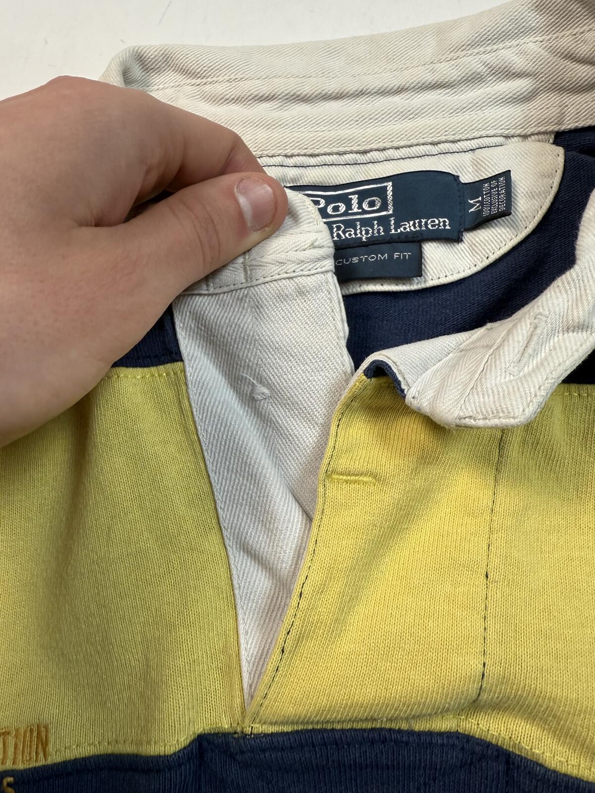 Vintage Polo Ralph Lauren striped rugby polo shirt (M)