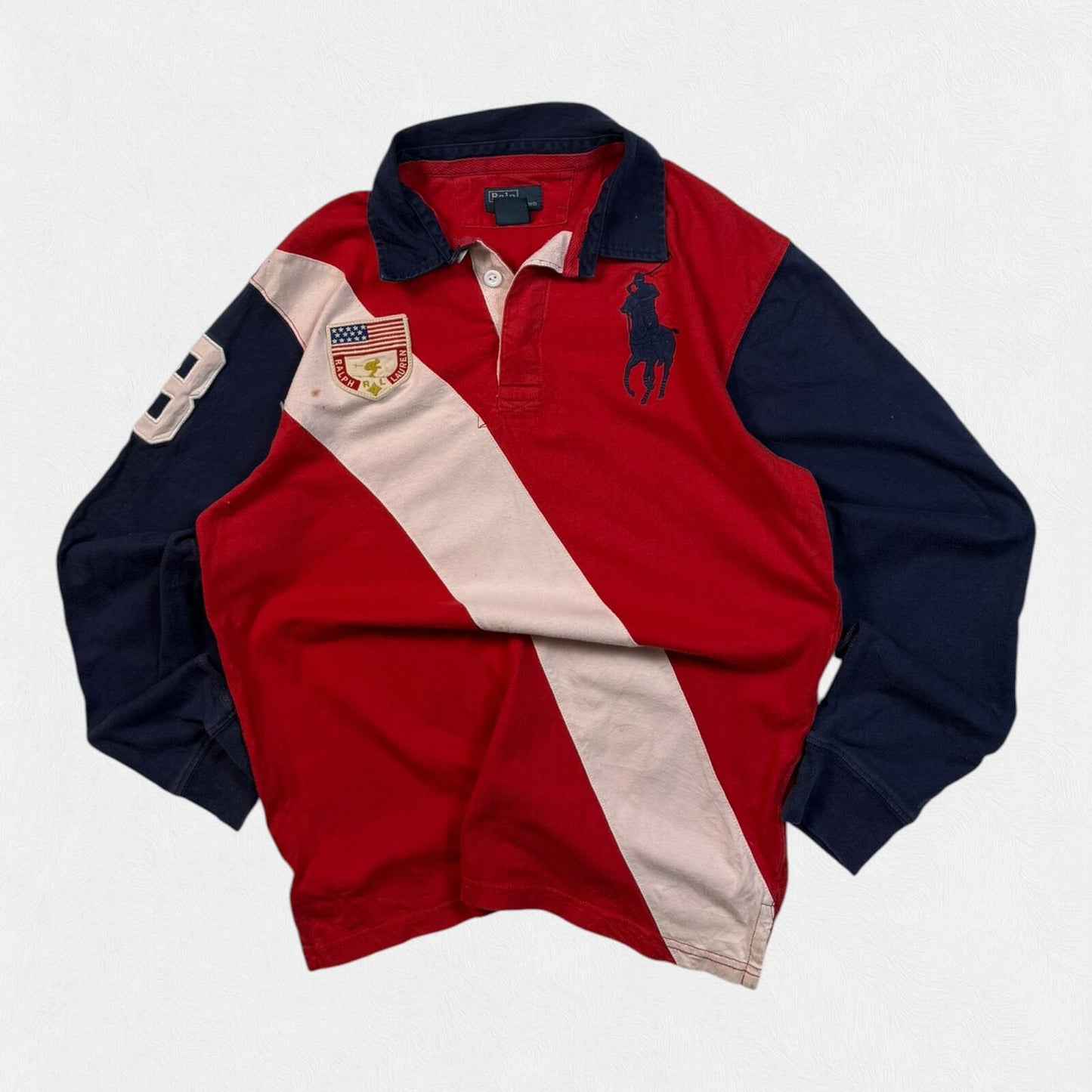 Vintage Ralph Lauren big pony rugby polo shirt (L)