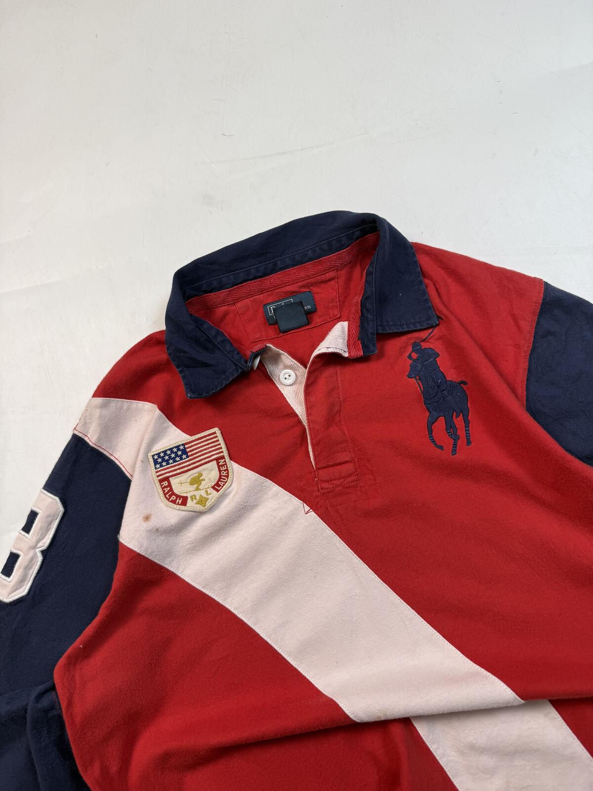 Vintage Ralph Lauren big pony rugby polo shirt (L)