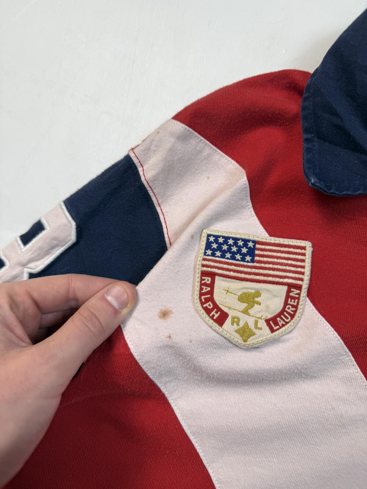 Vintage Ralph Lauren big pony rugby polo shirt (L)