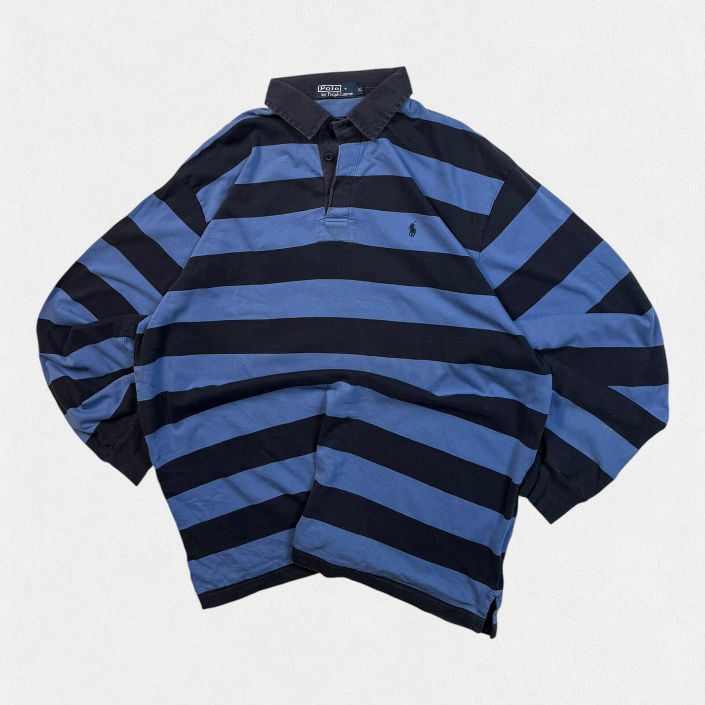 Vintage Ralph Lauren striped rugby polo shirt (XL)