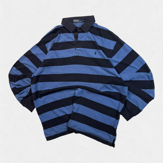 Vintage Ralph Lauren striped rugby polo shirt (XL)