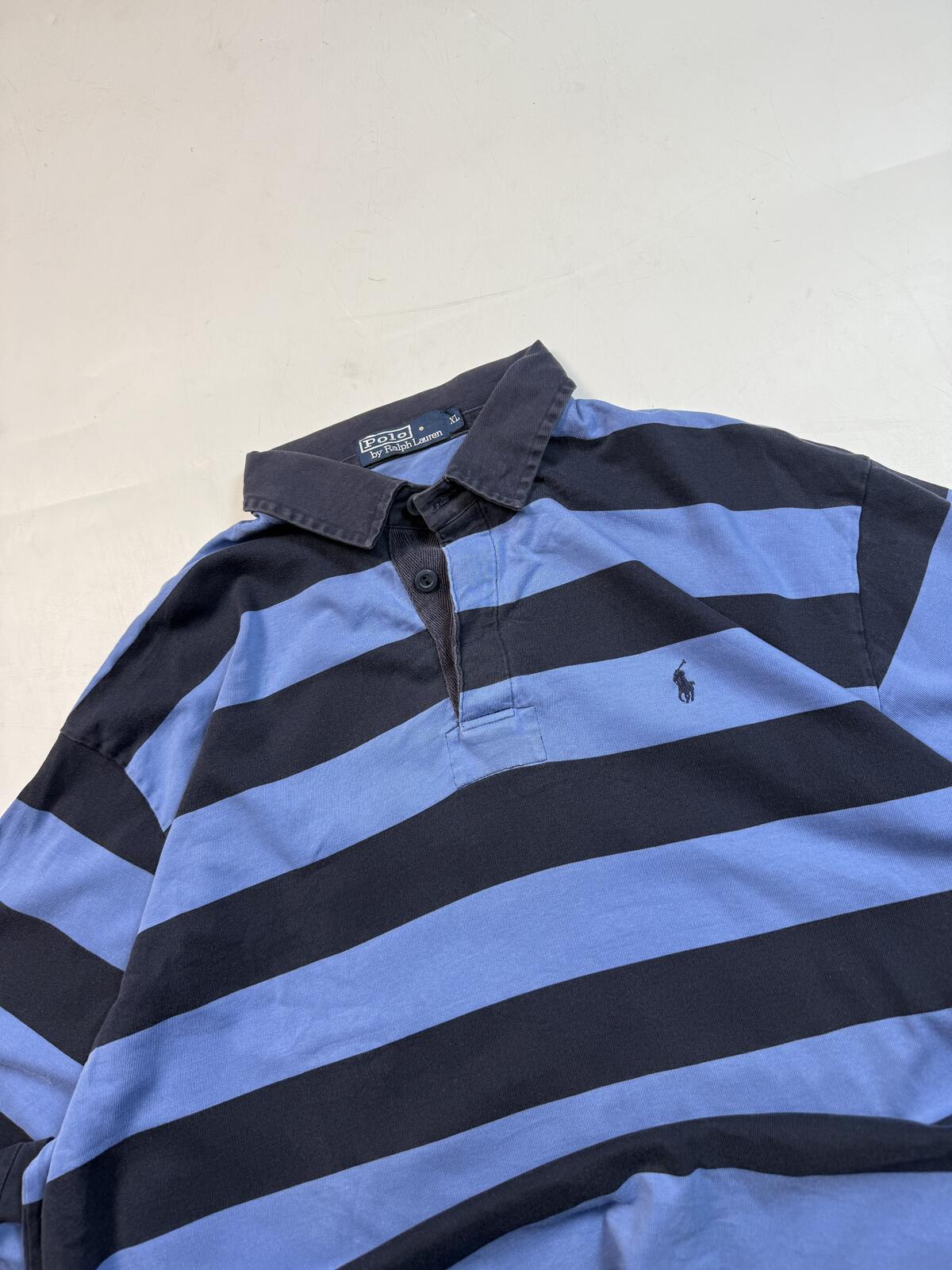 Vintage Ralph Lauren striped rugby polo shirt (XL)