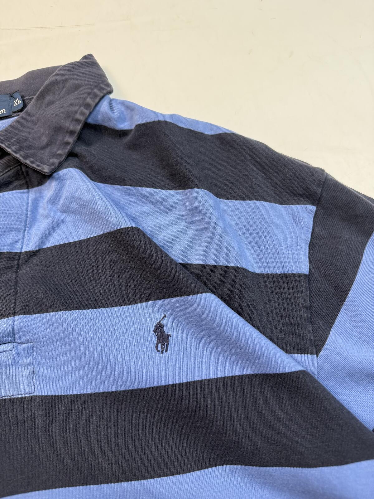 Vintage Ralph Lauren striped rugby polo shirt (XL)