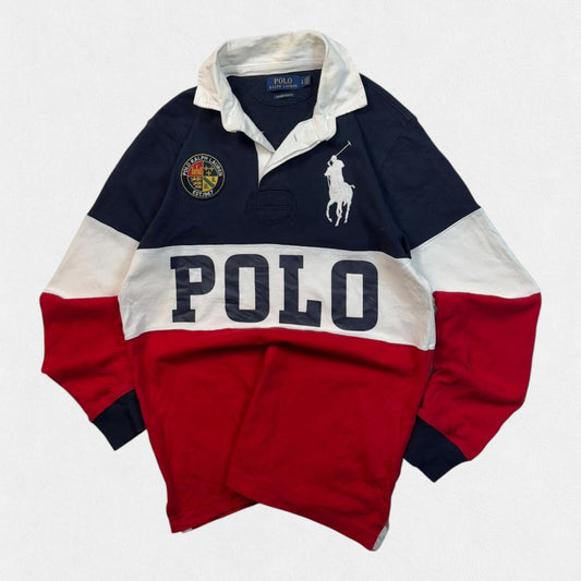 Ralph Lauren big pony spell out rugby polo shirt (S)