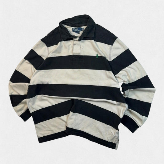 Vintage Ralph Lauren striped rugby polo shirt (XXL)
