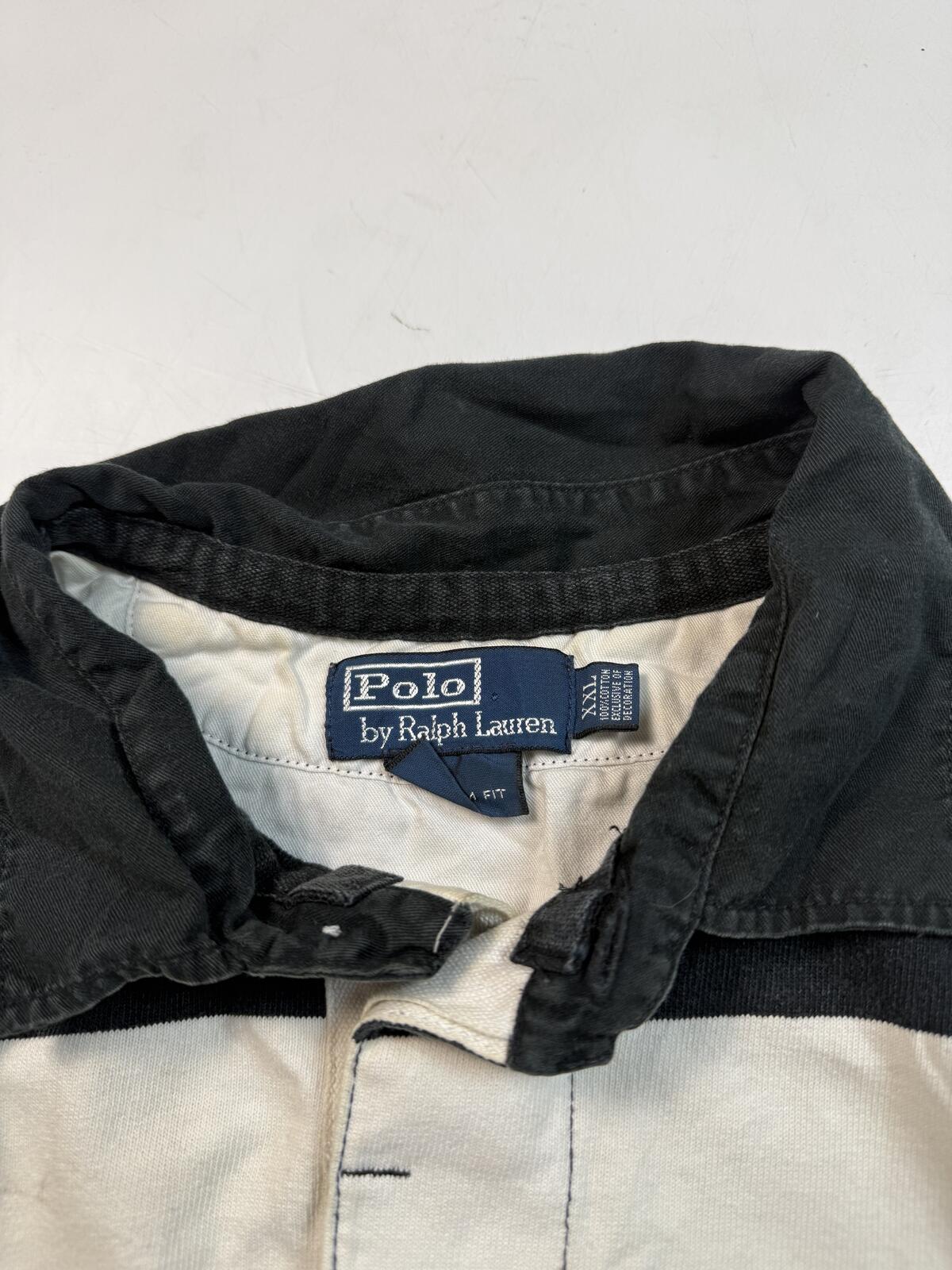 Vintage Ralph Lauren striped rugby polo shirt (XXL)