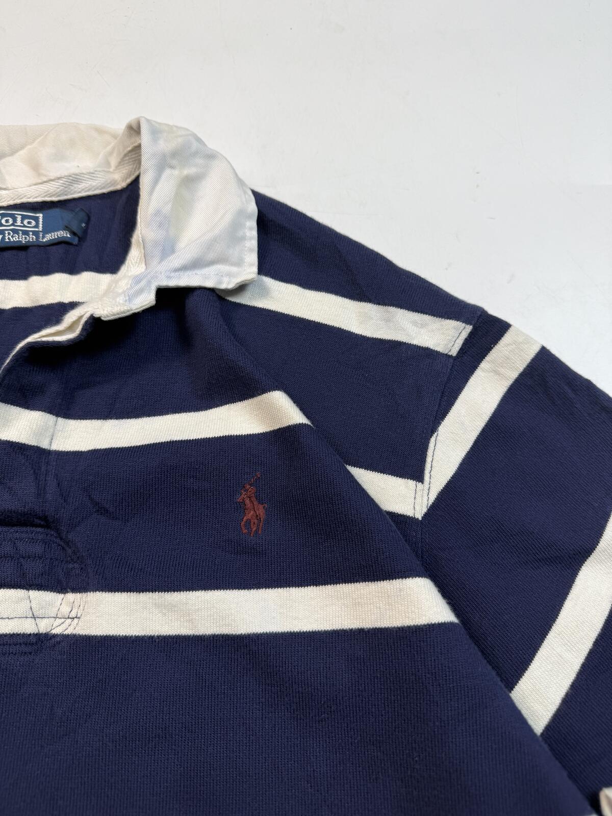 Vintage Ralph Lauren striped rugby polo shirt (XL)