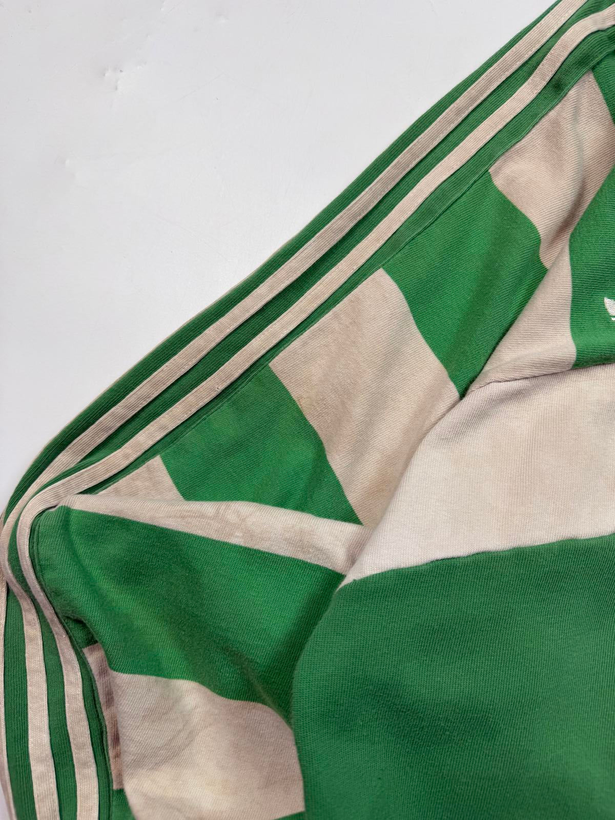 Vintage 90s adidas originals striped rugby polo shirt (L)
