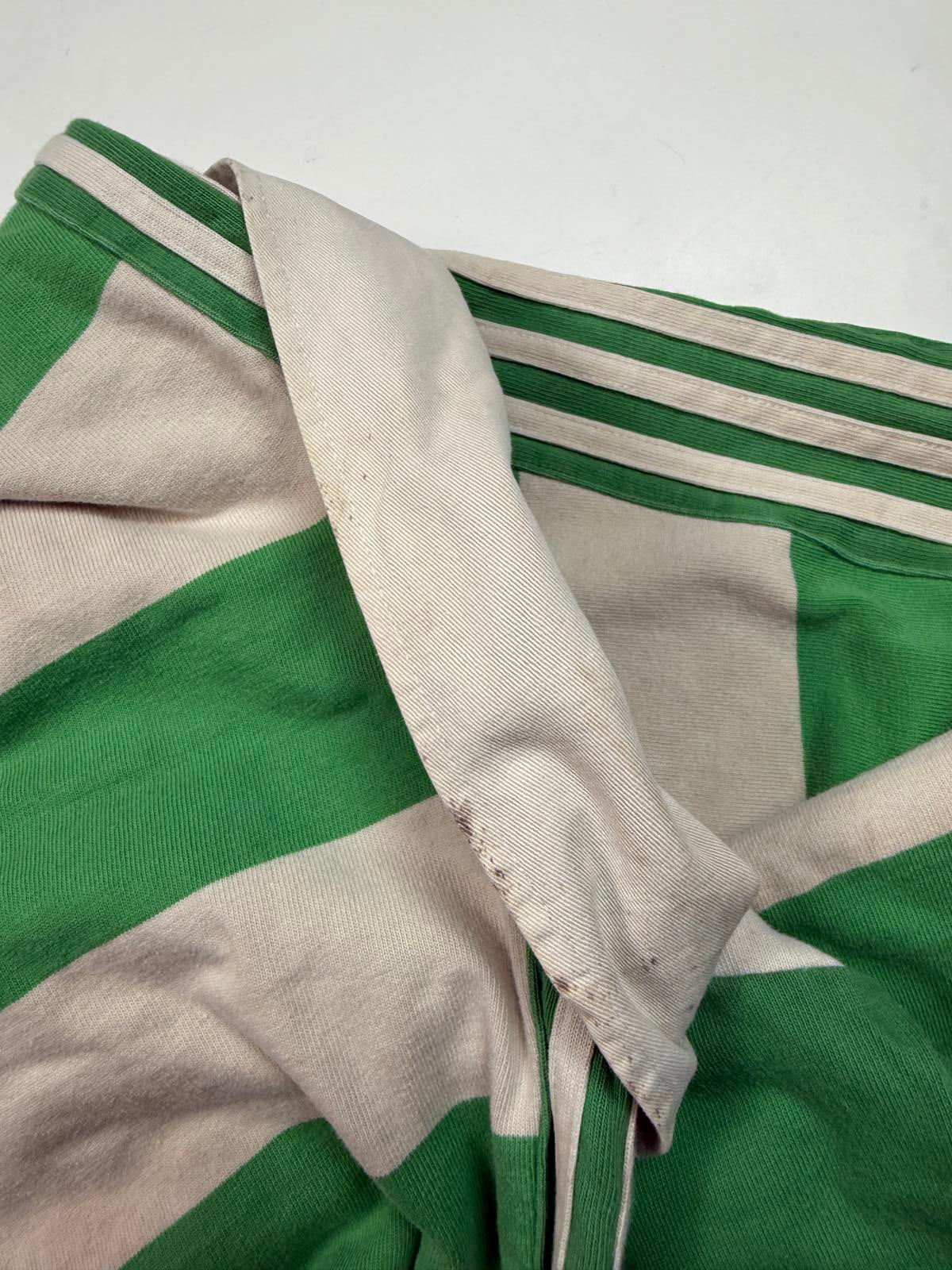 Vintage 90s adidas originals striped rugby polo shirt (L)