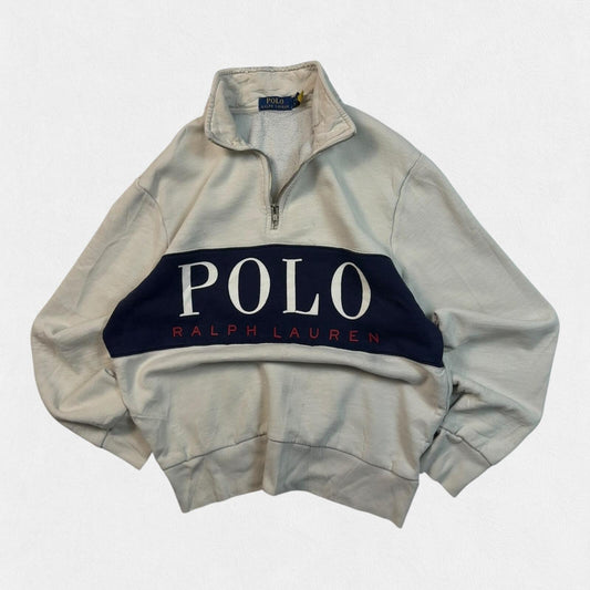 Polo Ralph Lauren spell out quarter zip sweatshirt (S)