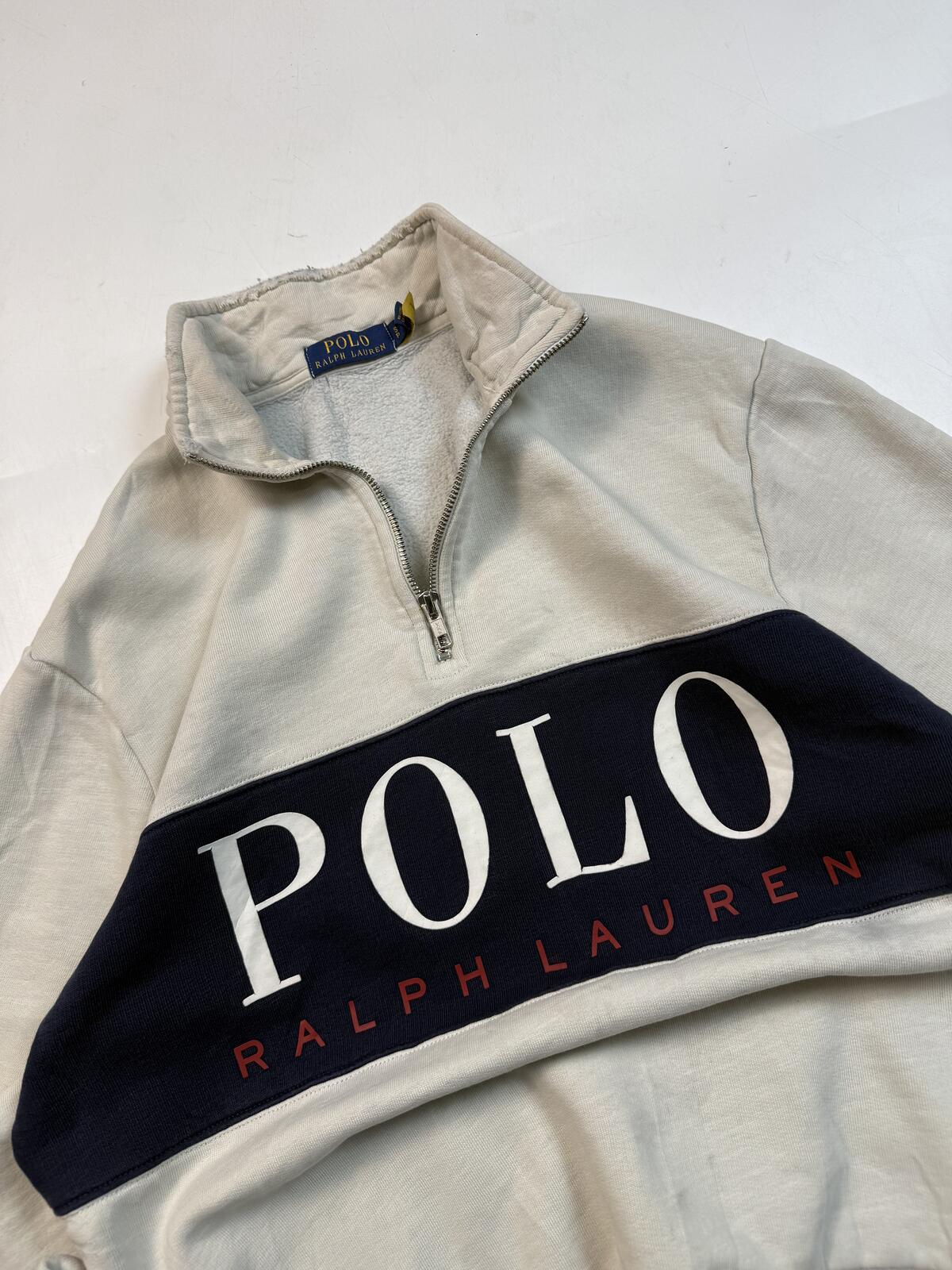 Polo Ralph Lauren spell out quarter zip sweatshirt (S)