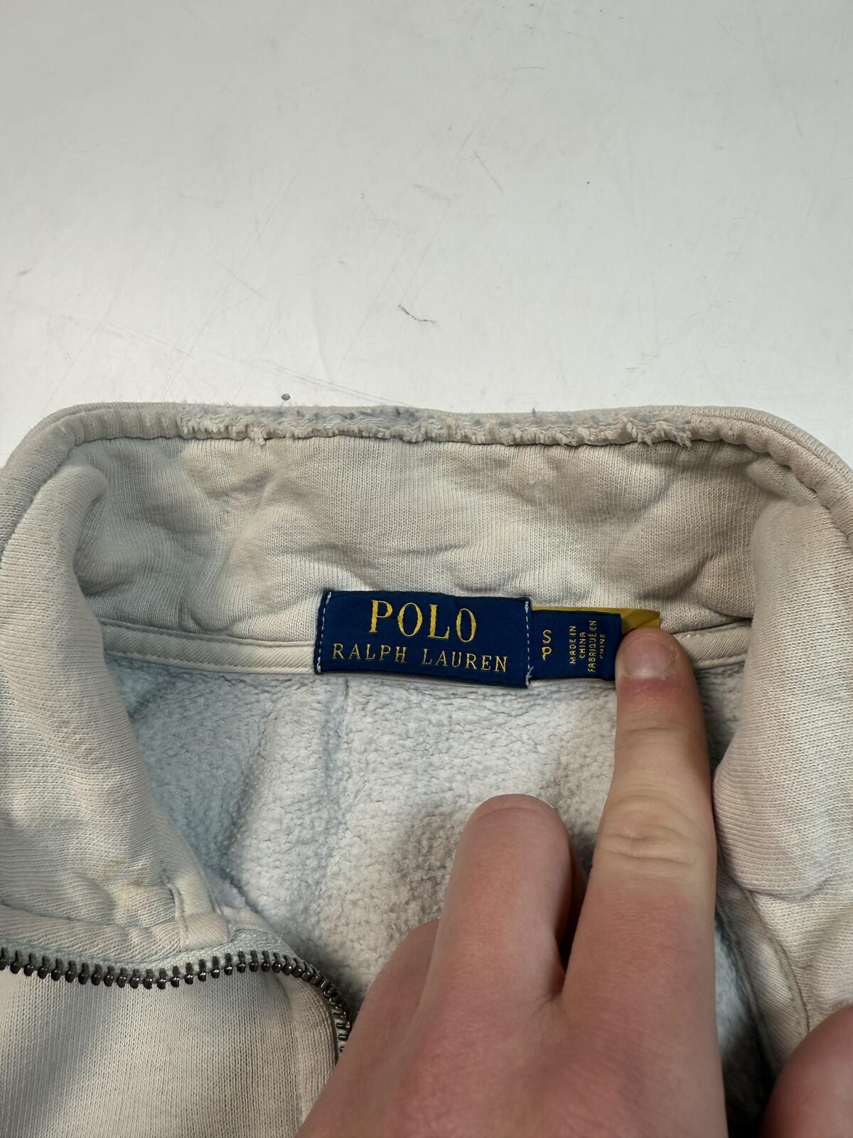 Polo Ralph Lauren spell out quarter zip sweatshirt (S)