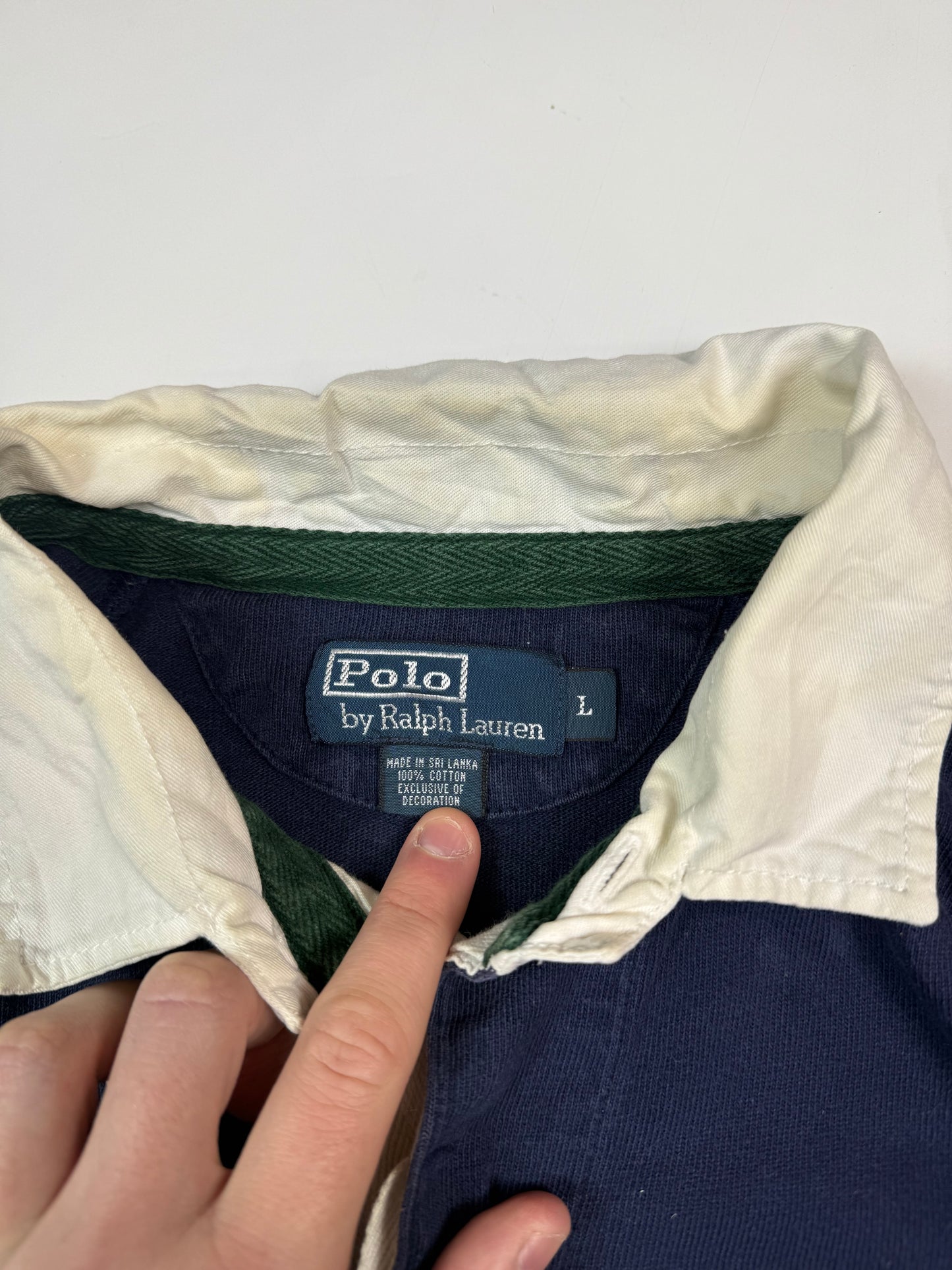 Vintage Polo Ralph Lauren big pony rugby polo shirt (L)