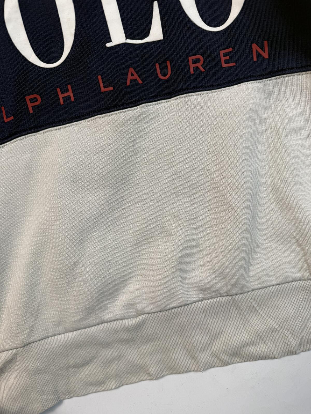 Polo Ralph Lauren spell out quarter zip sweatshirt (S)