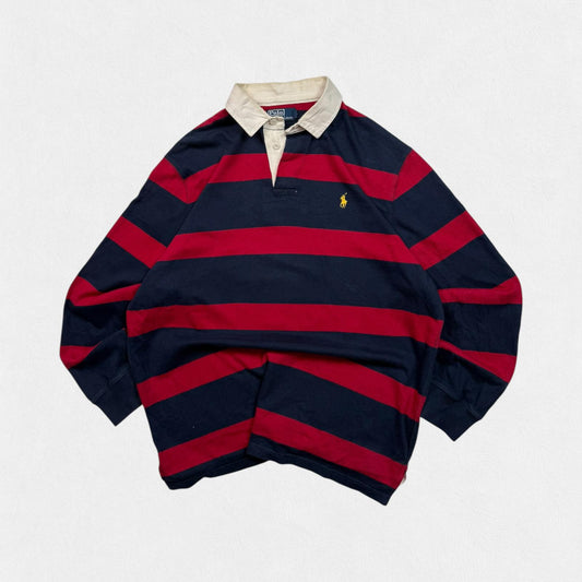 Vintage Polo Ralph Lauren striped rugby polo (L)