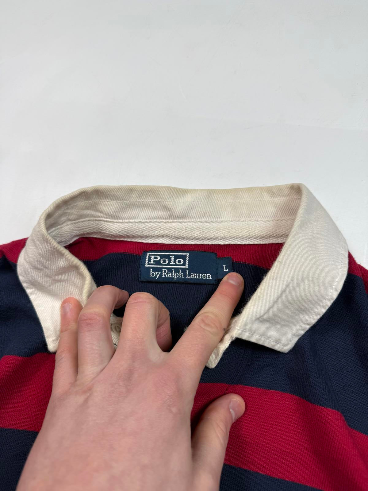 Vintage Polo Ralph Lauren striped rugby polo (L)