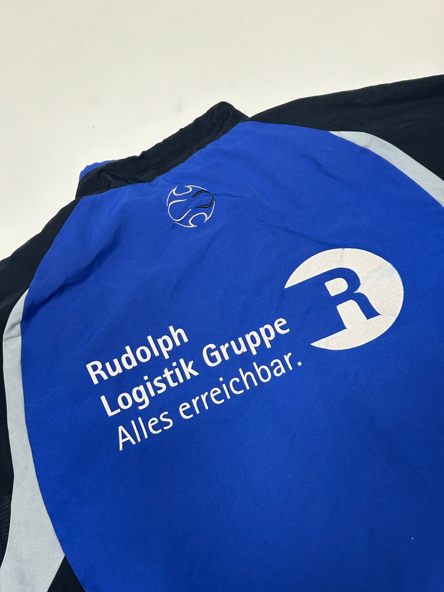 Vintage Adidas football all over print track jacket (XL)