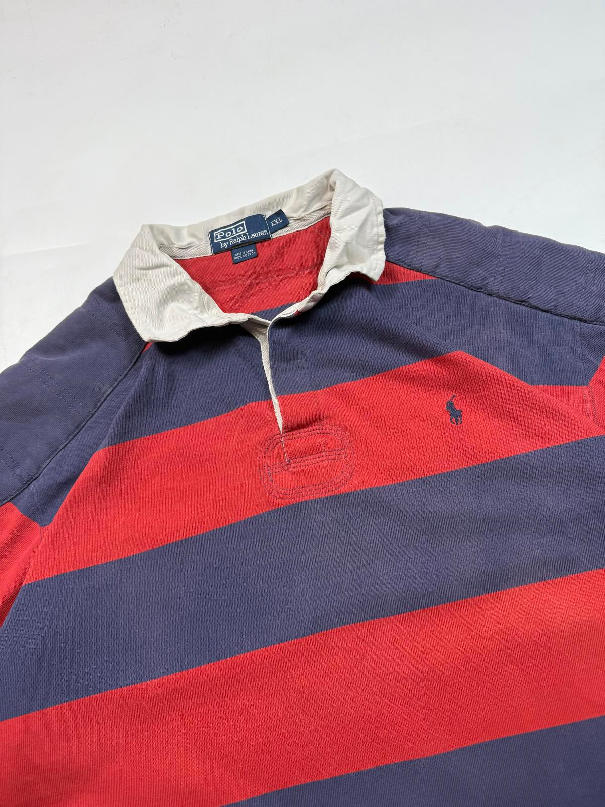 Vintage 90s Polo Ralph Lauren striped rugby polo (XXL)