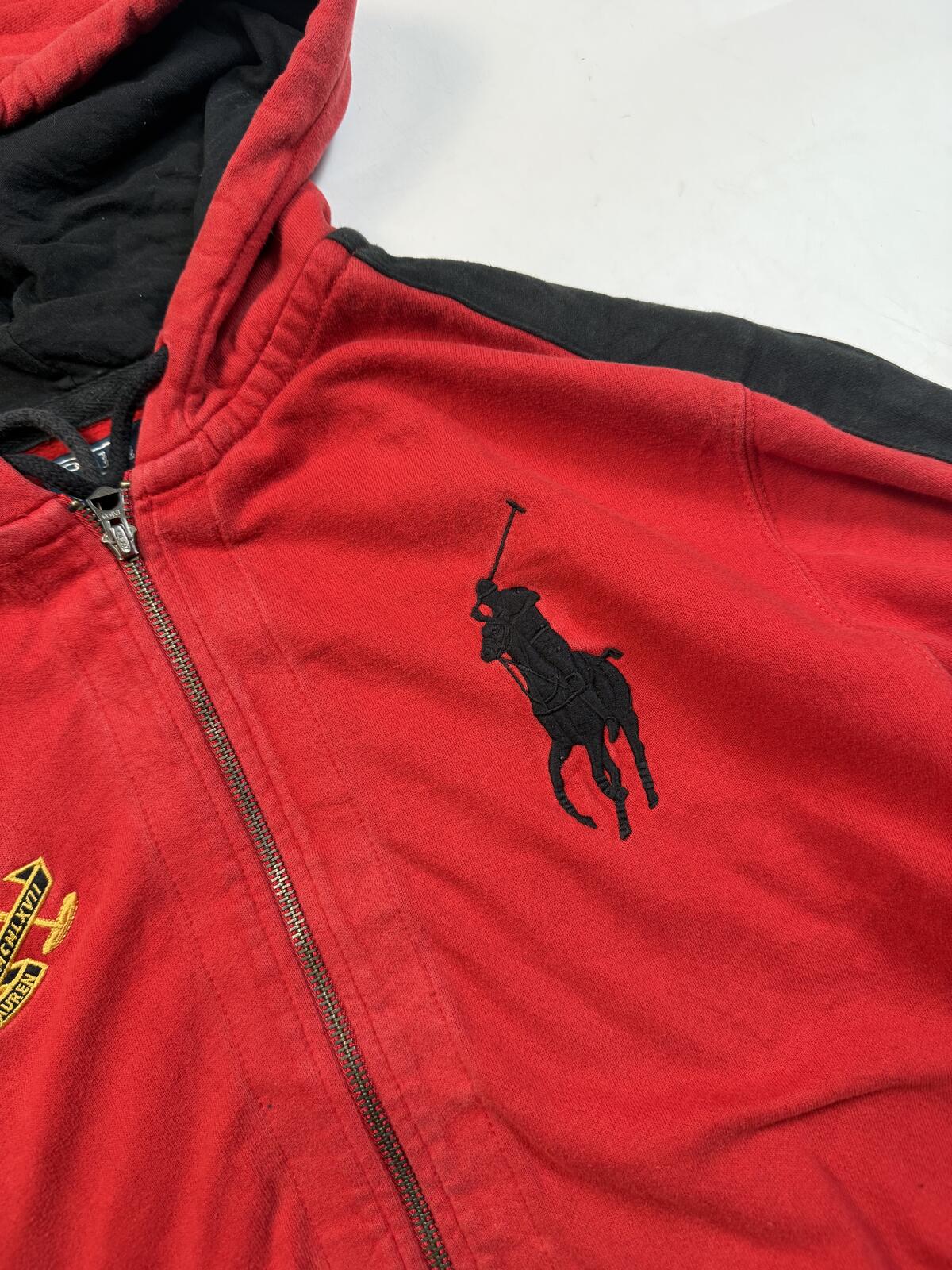Vintage Polo Ralph Lauren big pony full zip hoodie (XL)