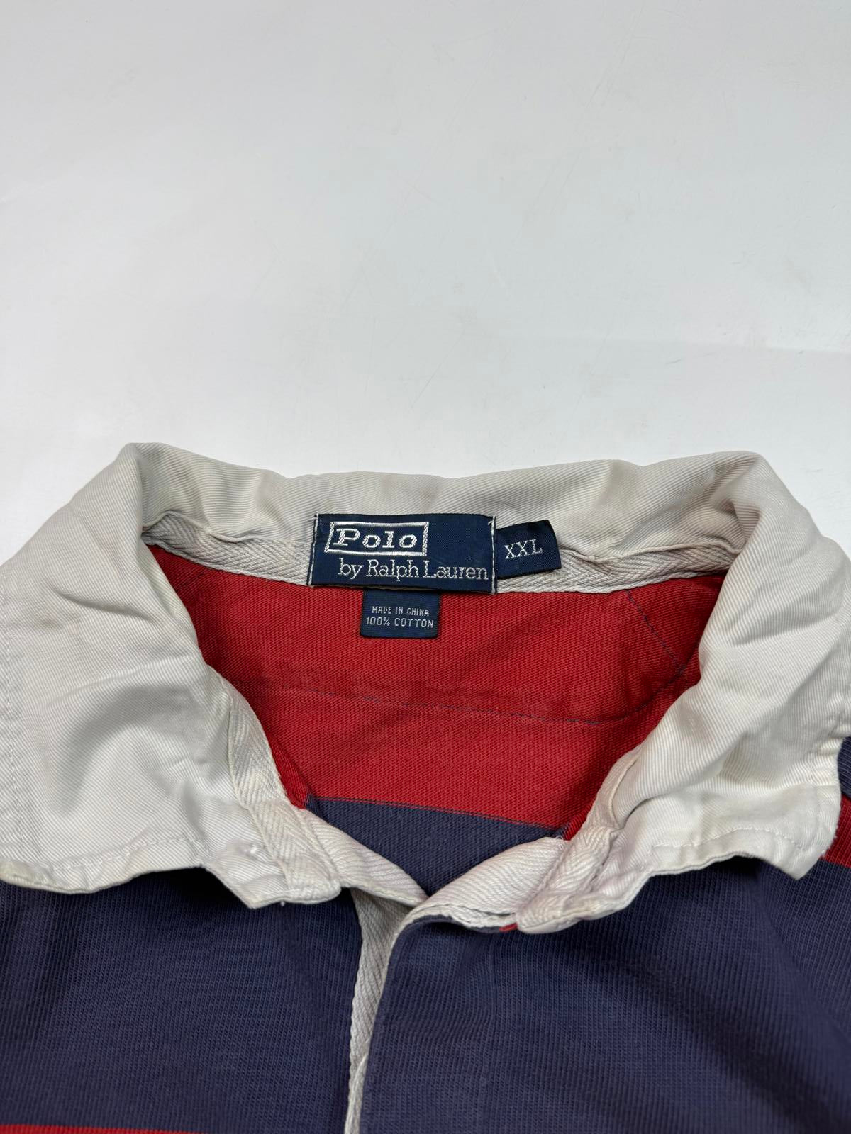 Vintage 90s Polo Ralph Lauren striped rugby polo (XXL)