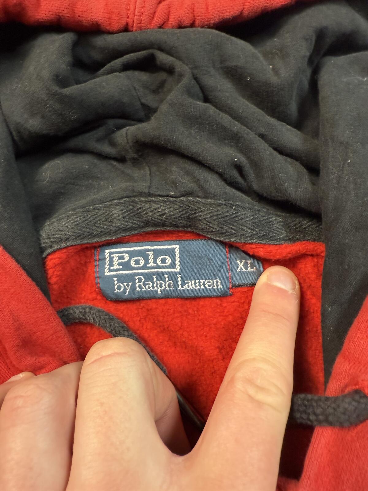 Vintage Polo Ralph Lauren big pony full zip hoodie (XL)
