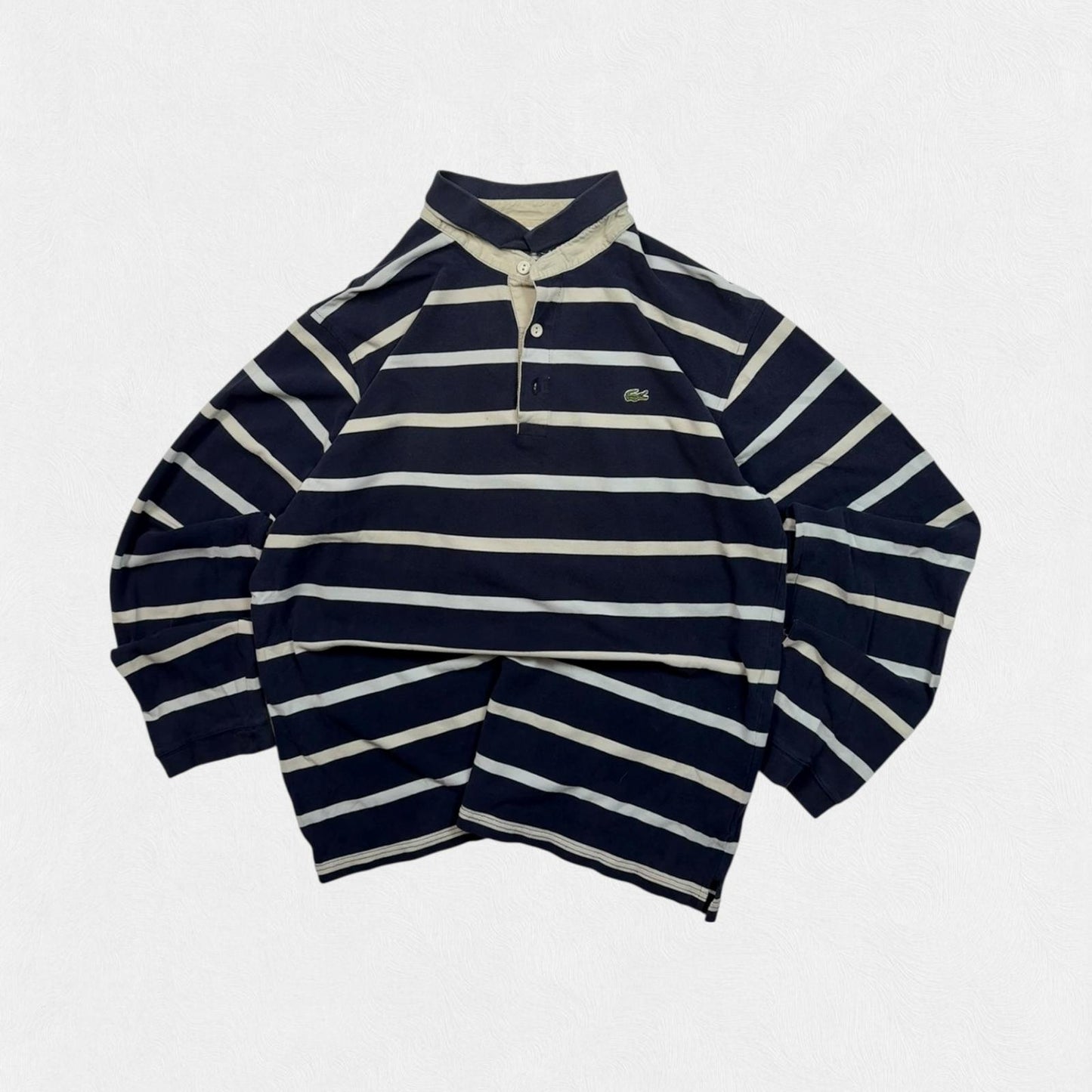 Vintage Lacoste striped rugby polo shirt (XXL)