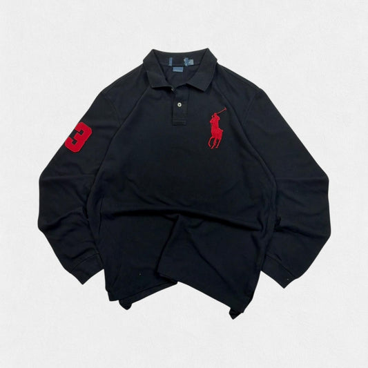 Vintage Polo Ralph Lauren big pony long sleeve polo shirt (XL)