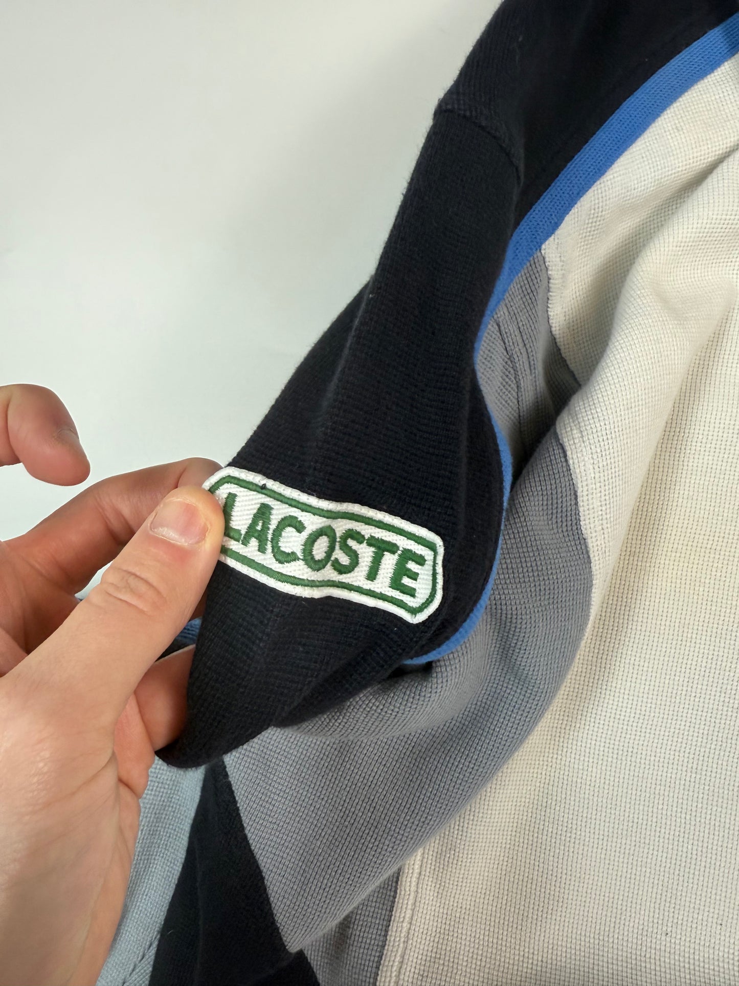 Vintage Lacoste sport colour block quarter zip sweatshirt (L)