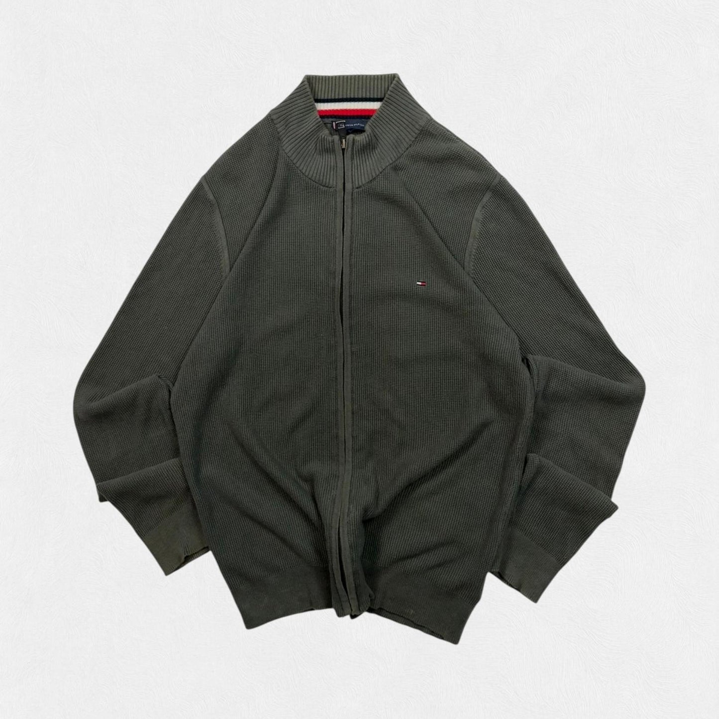 Tommy Hilfiger zip up knit sweater (M)