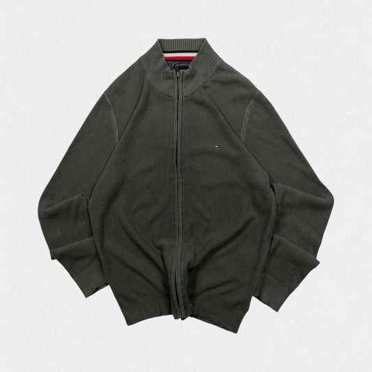 Tommy Hilfiger zip up knit sweater (M)