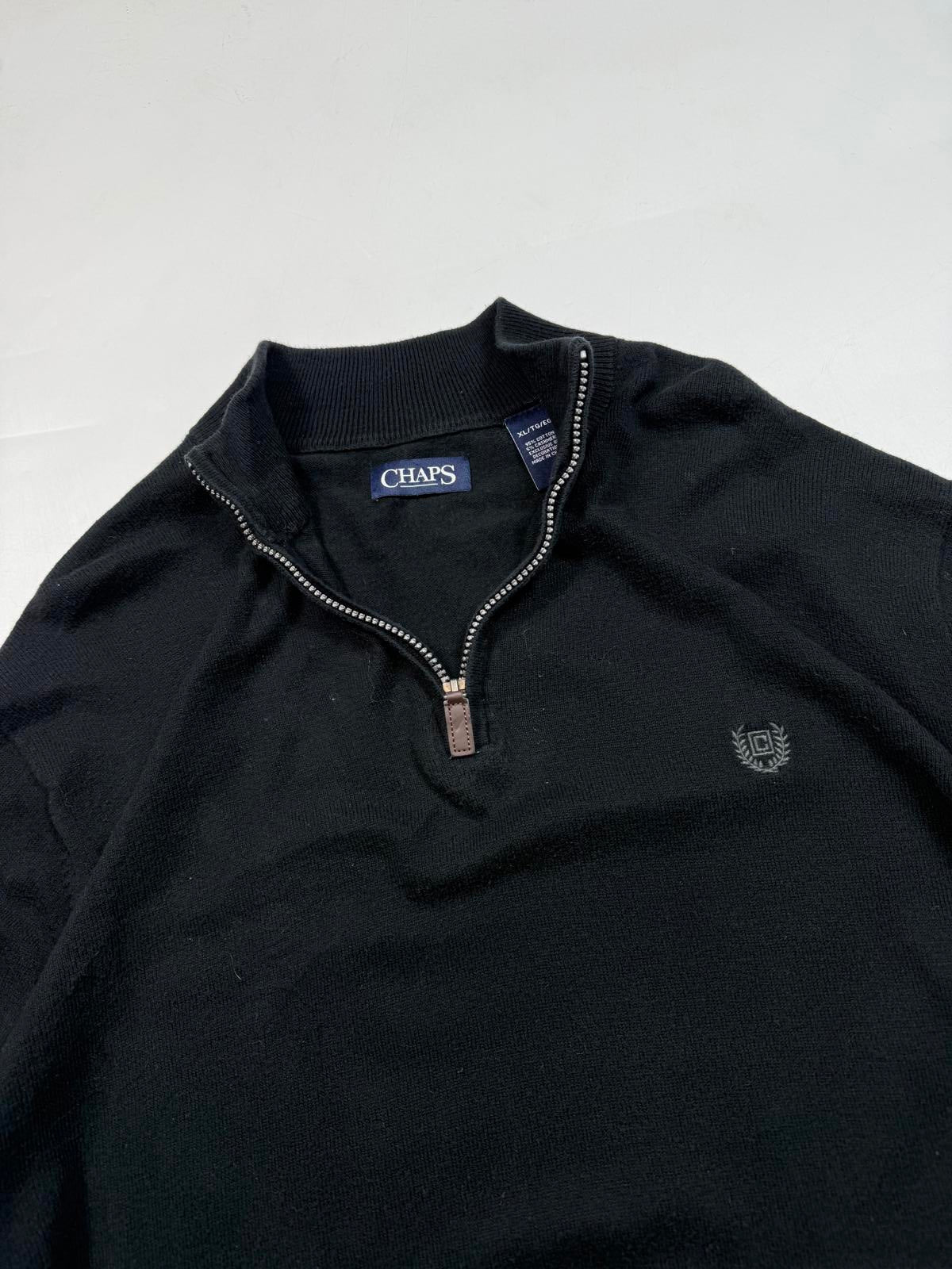 Vintage Chaps quarter zip knit sweater (XL)