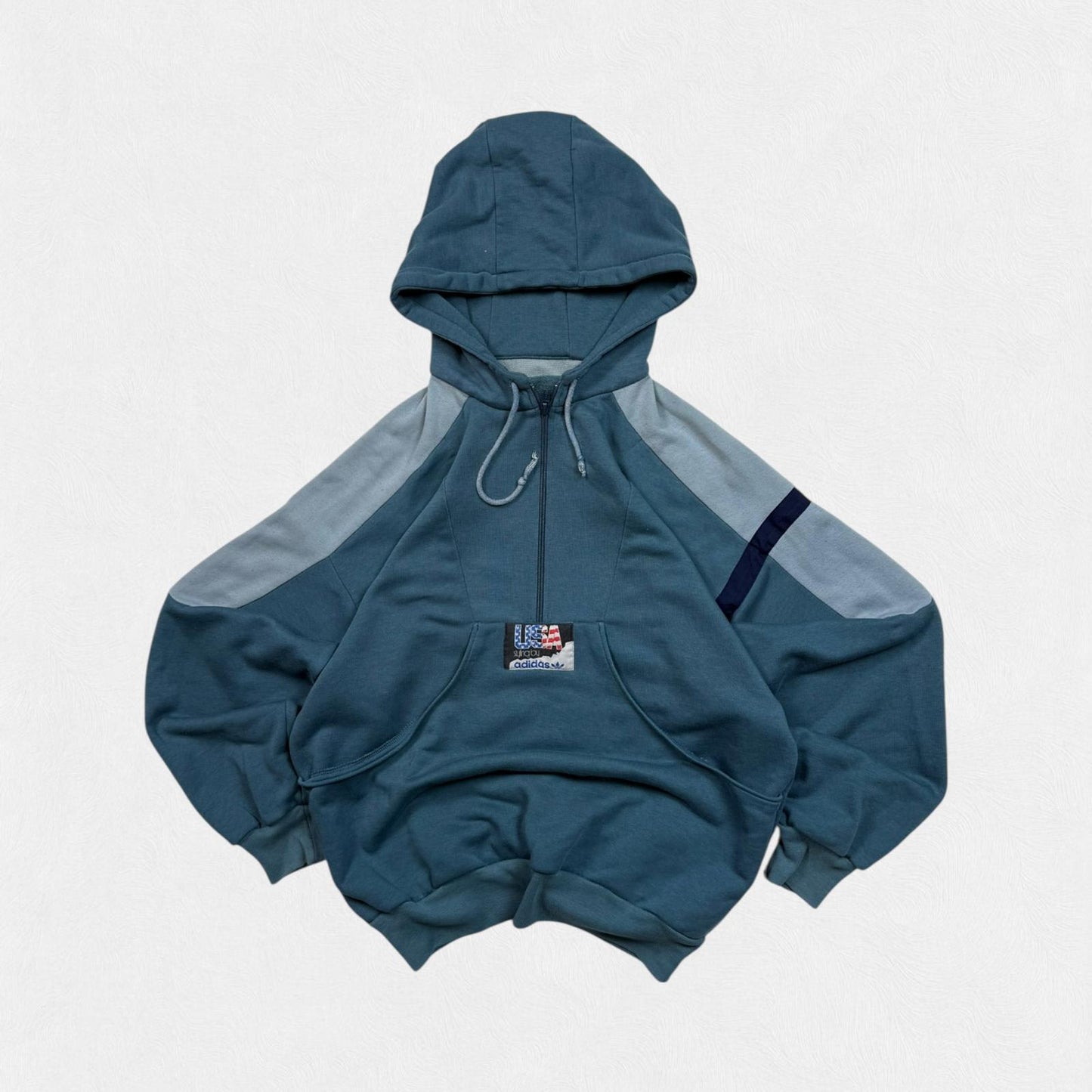 Vintage 90s adidas originals 1/4 zip hoodie (M)